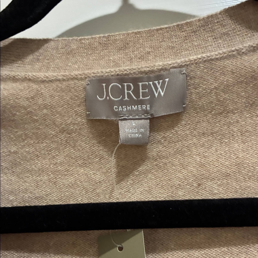 J. Crew Women's Beige cashmere Cardigan Sweater - Picture 2 of 6